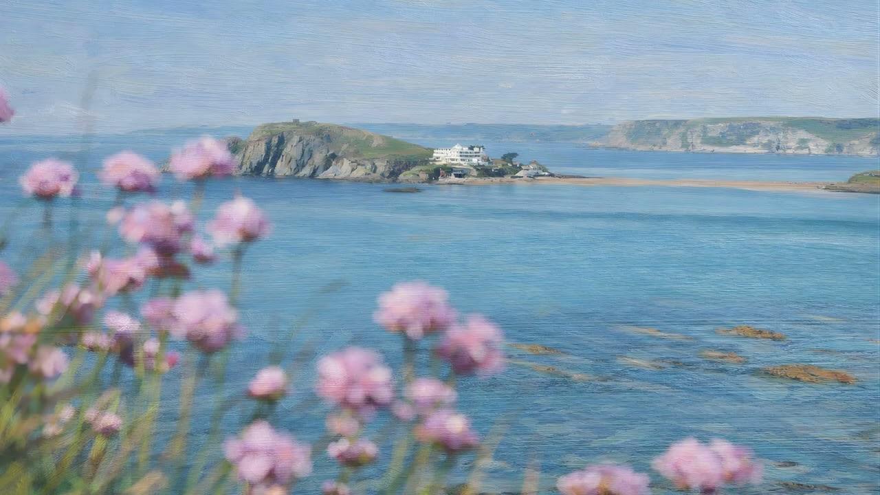 Coastal Stillness in Devon | Luxury 4K Seascape Oil Painting for Frame TV (2 Hours)
