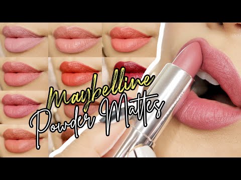 Video: Maybelline Pulvera matērijas ar kolorenciālas lūpu krāsu līdz datuma pārskatīšanai