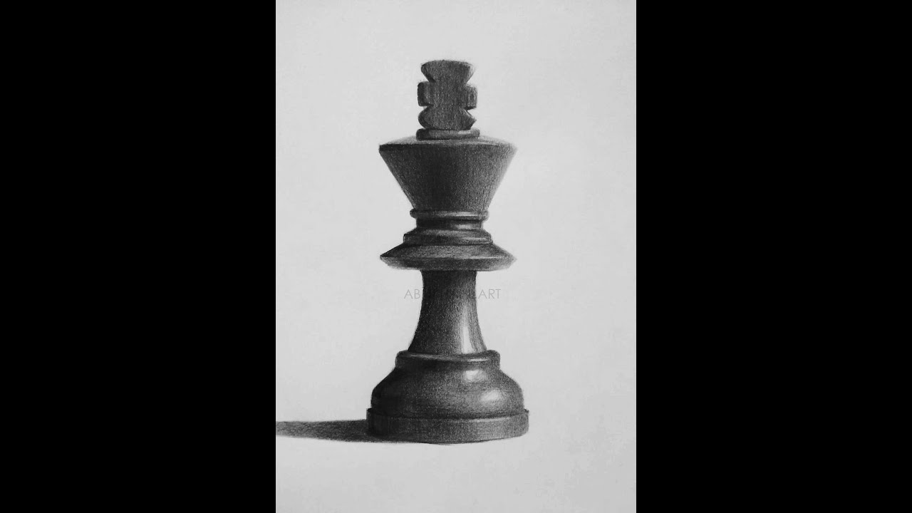 Chess piece - Pencil shading (Time-lapse) - YouTube