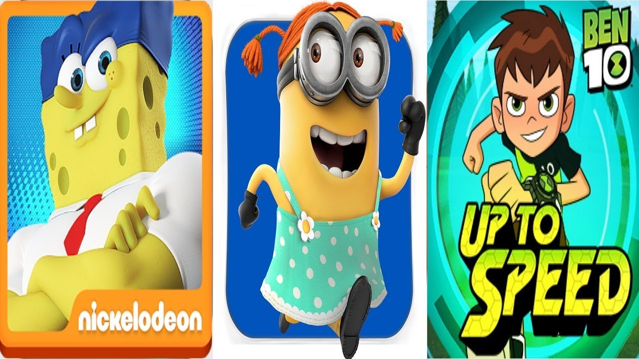 Minion Rush VS Spongebob Sponge On The Run VS Ben 10 Up To Speed | Android iPad iOS Gameplay