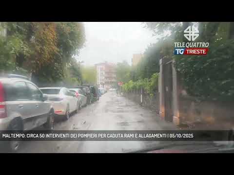 MALTEMPO: CIRCA 50 INTERVENTI DEI POMPIERI PER CADUTA RAMI E ALLAGAMENTI | 05/10/2025