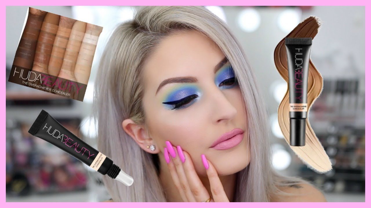 HUDA BEAUTY OVERACHIEVER CONCEALER REVIEW & SWATCHES ALL SHADES! YouTube