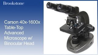 Carson 40x-1600x Table-Top Advanced Microscope w/ Binocular Head Update