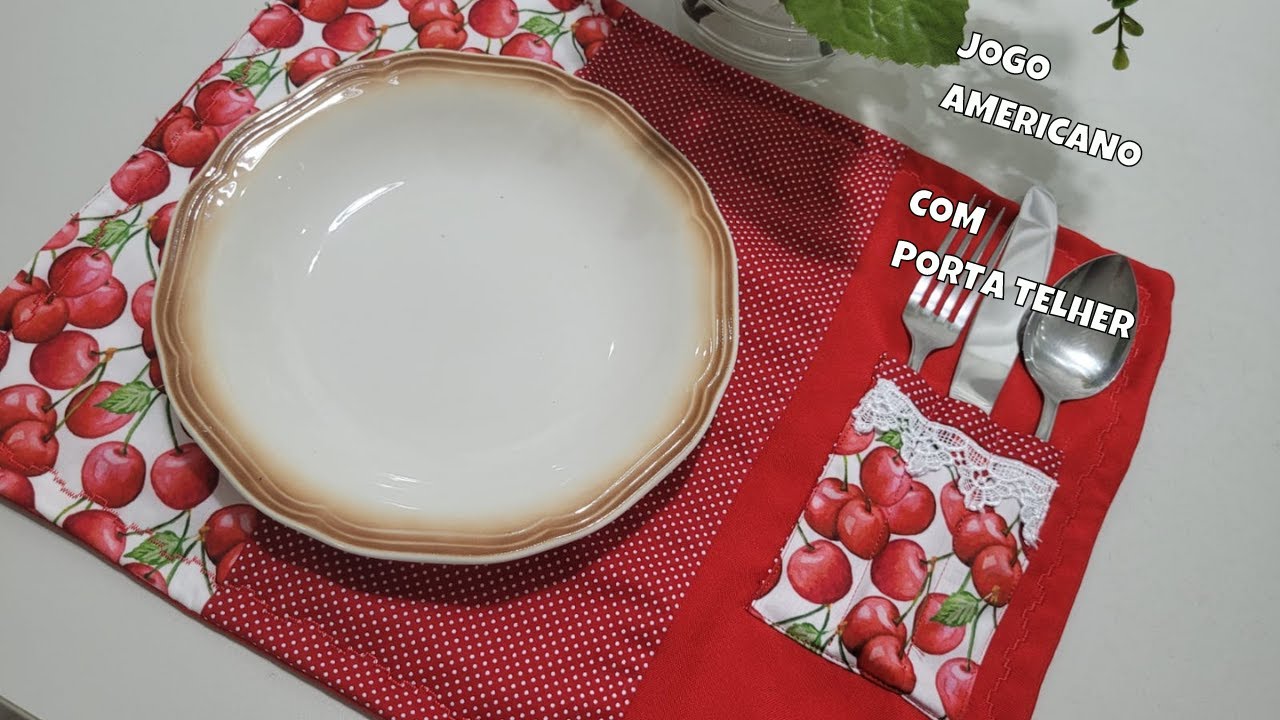 COMO fazer um JOGO AMERICANO com porta TALHER