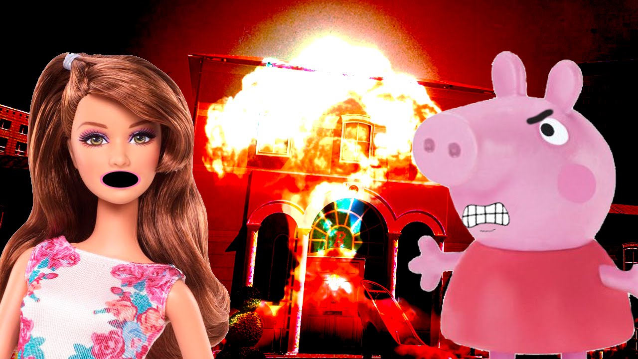 Пеппа устроила ПОГРОМ в доме Барби за то что... Мульт Свинка - YouTube