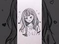 Simple Cute Anime Girl 🥰 Anyone Can Draw! #drawing #art #animegirl #animestyle