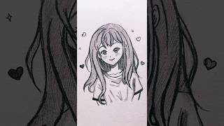 Simple Cute Anime Girl 🥰 Anyone Can Draw! #drawing #art #animegirl #animestyle
