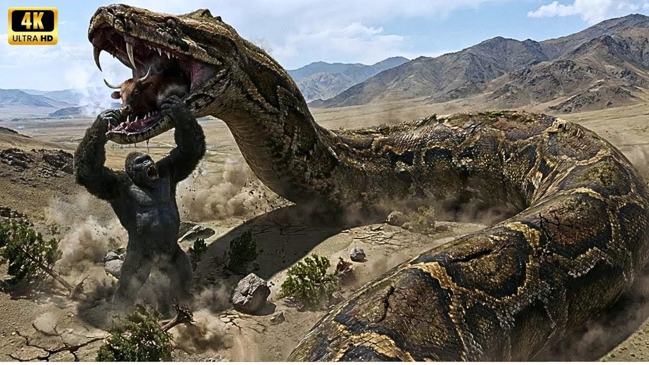 King Kong vs Giant Python & Giant Octopus | Epic Monster Battle Full Movie 4K