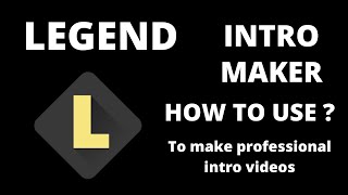 Free Youtube Intro Maker Within 2 min | Legend intro make | Youtube Channel Intro Maker Simplest Way screenshot 4