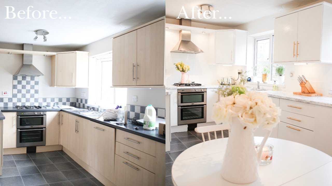 INCREDIBLE TRANSFORMATION DIY KITCHEN MAKEOVER UNDER £100 | Katie KALANCHOE