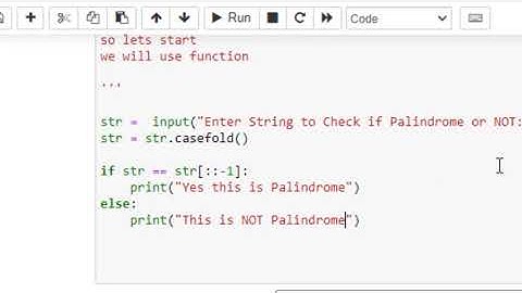Palindrome 2 in Python using Jupyter Notebook