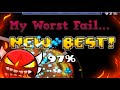 My Worst Fail In GD... Windy Landscape 100% (Insane Demon)