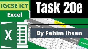 Task 20e (SUM, AVERAGE, MAX, MIN)