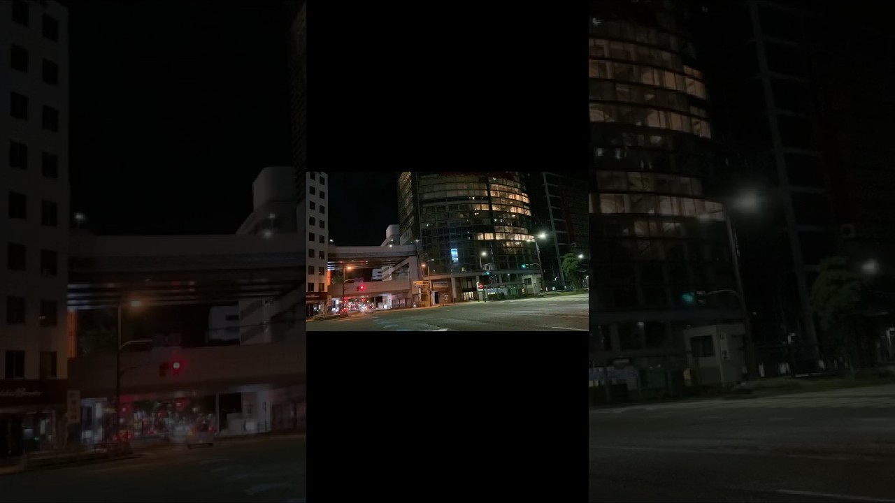 2021年8月の深夜の天神、キャナルまでの道が懐かしい #福岡