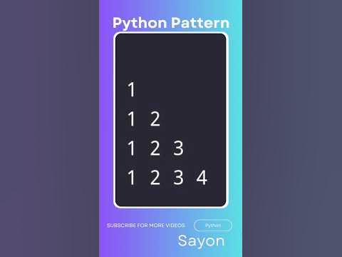 Python pattern codes | pattern program in python | python pattern ...