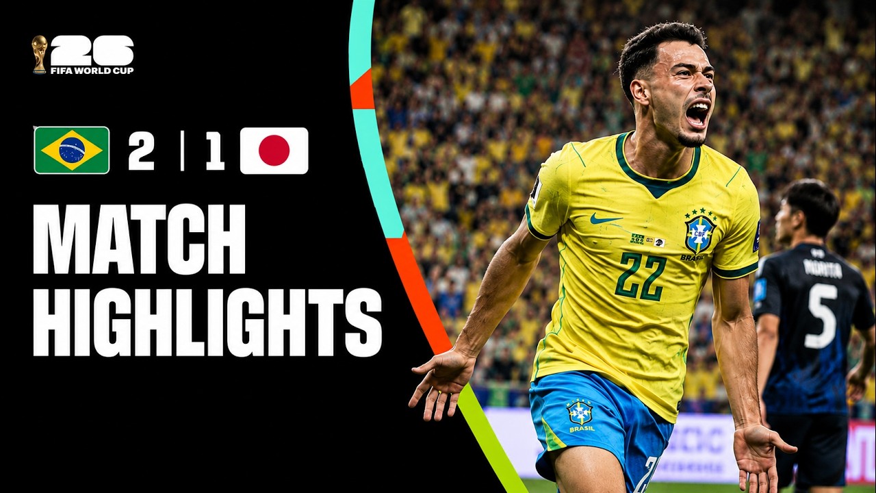 Brazil Vs Japan 2-1 |Full Match Highlights | Martinelli's Late