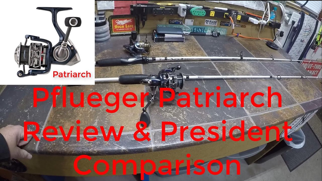 PFLUEGER SPINNING REEL REVIEW [PATRIARCH] and comparison to the Pflueger  President Spinning Reel 