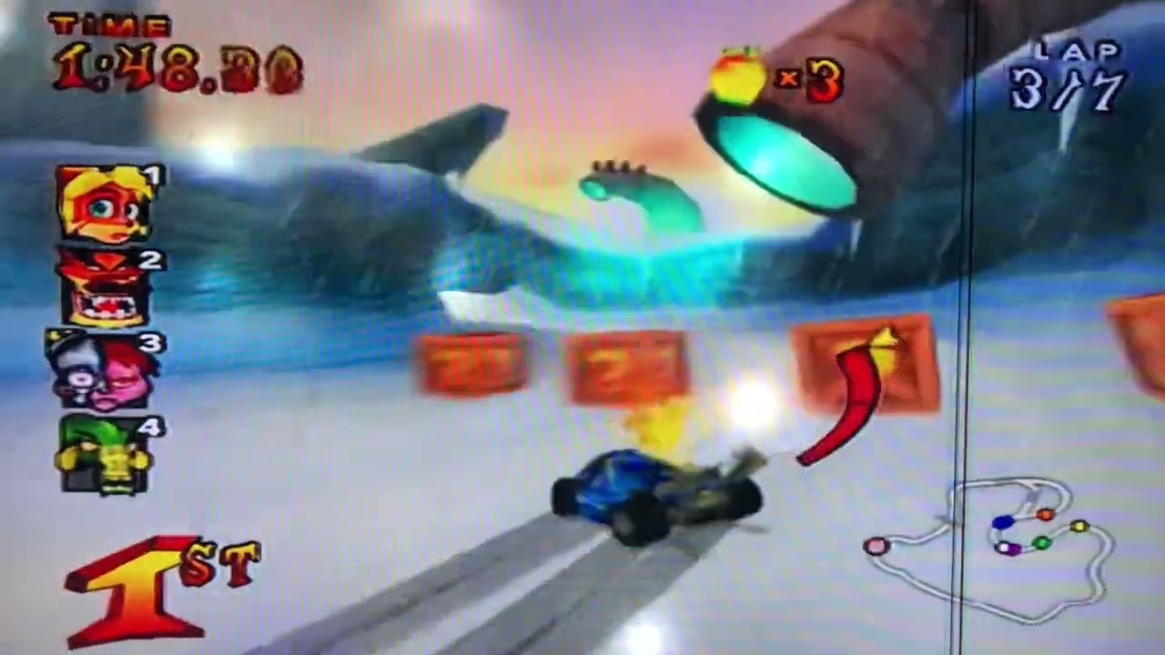 CRASH NITRO KART PLAYSTATION 2 METEOR GORGE LAPS COCO BANDICOOT 