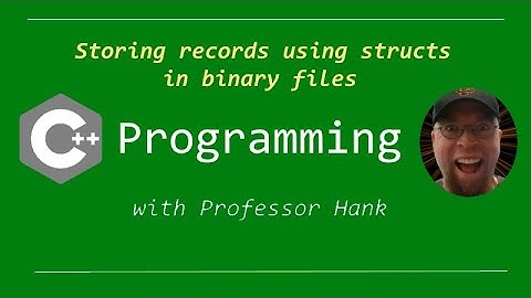 C++ Tutorial:  Storing records in binary files // Use structs to read and write records