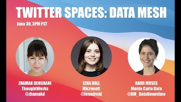 Data Mesh Conversation with Zhamak Dehghani, Barr Moses, and Lena Hall