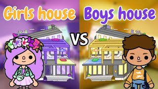 Toca life world | Girls house 💜🧚 vs Boys house 😱💛 [ part 4 ]