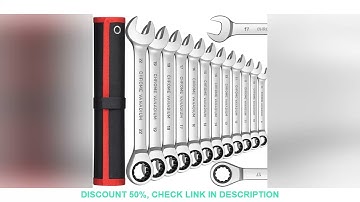 Ratcheting Combination Wrench Set 12 Point Box End and Open End Wrench Set spanner Fit for Garage Ho