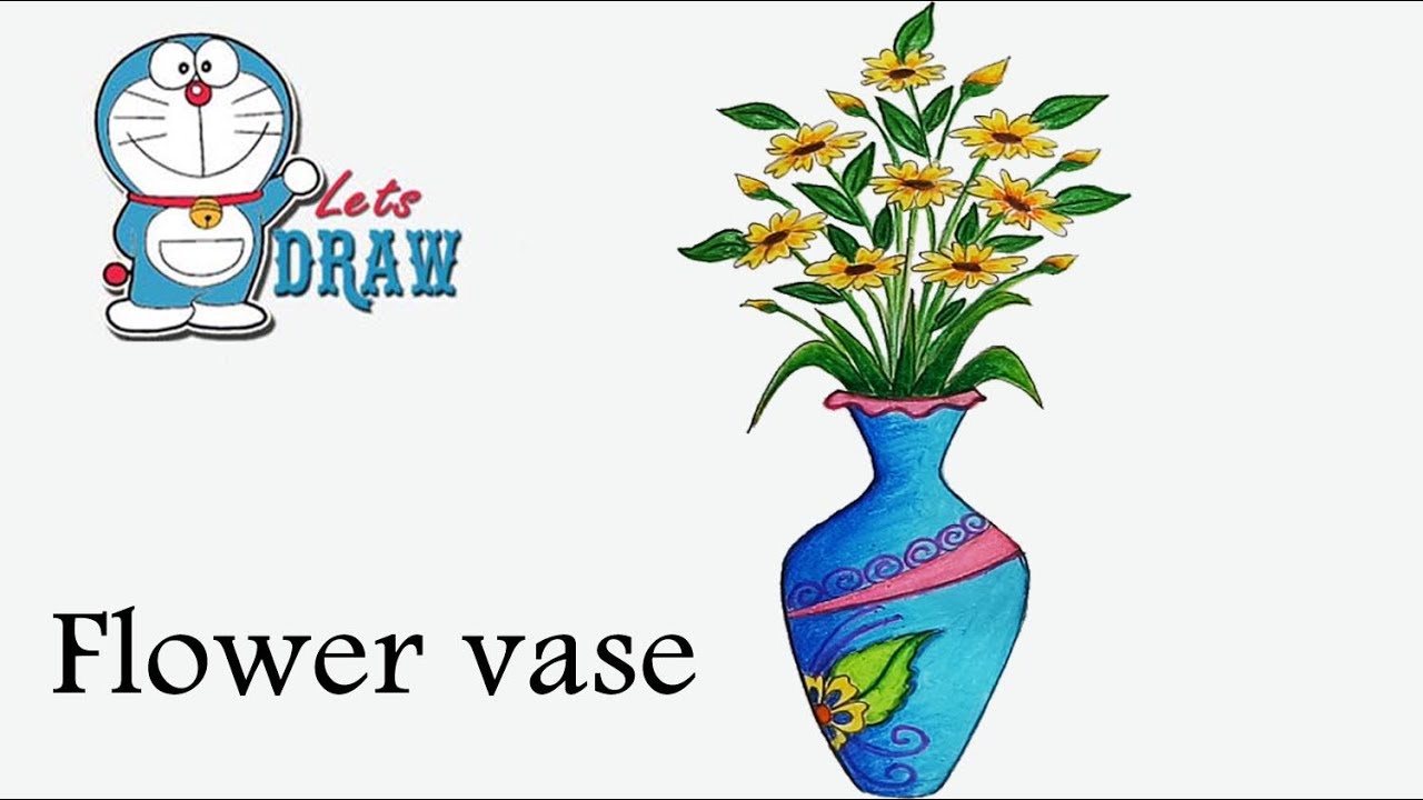 How To Draw A Rose In A Vase : Rose is one of the most beautiful