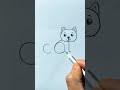 How to draw a cat with letter drawing art shorts