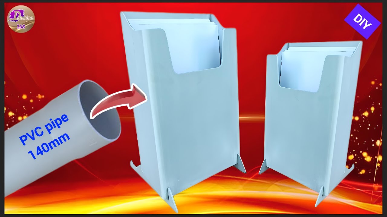 How to make simple documents organizer from PVC pipe 140mm #diy #pvc # ...