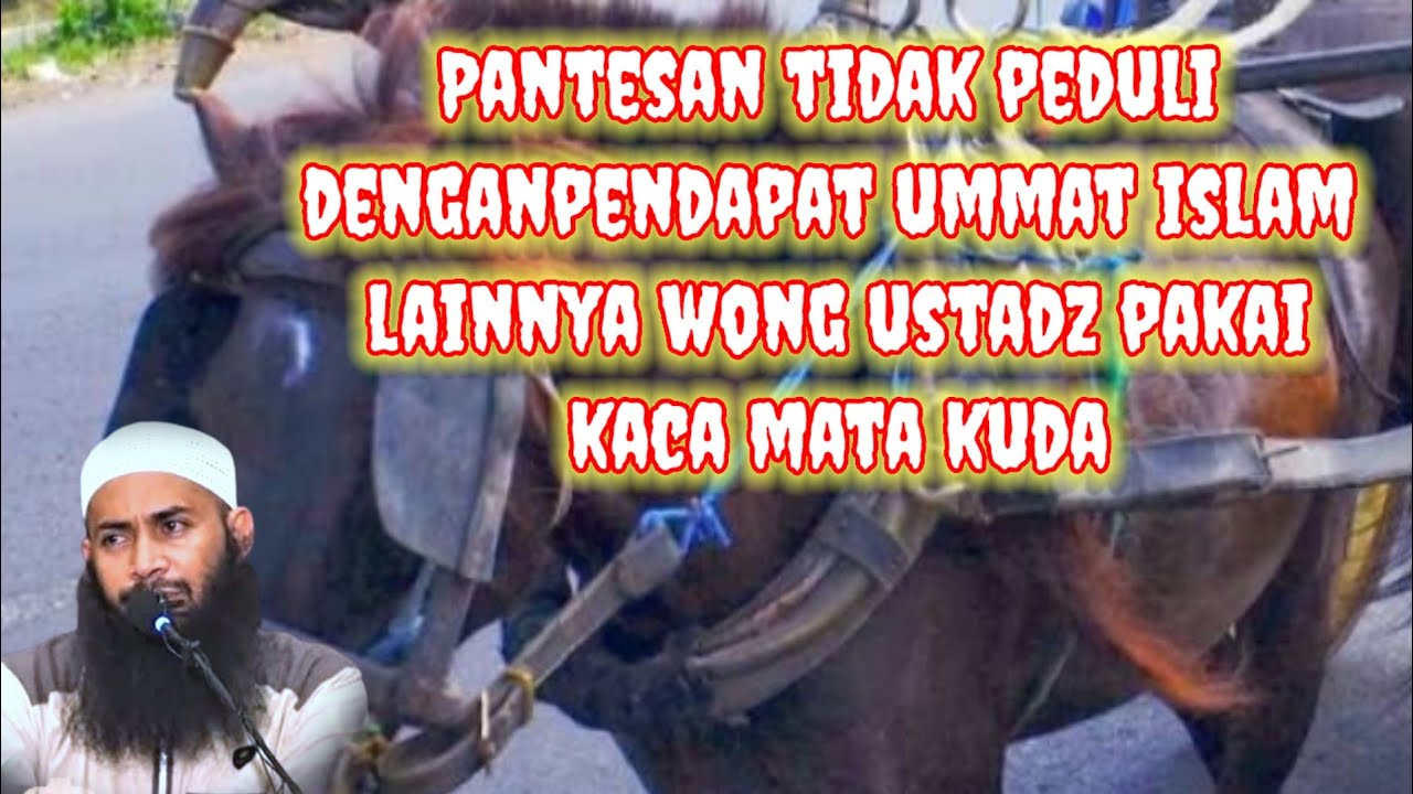 Gara-gara pakai kaca mata kuda ustadz wahabi merasa paling benar sendiri