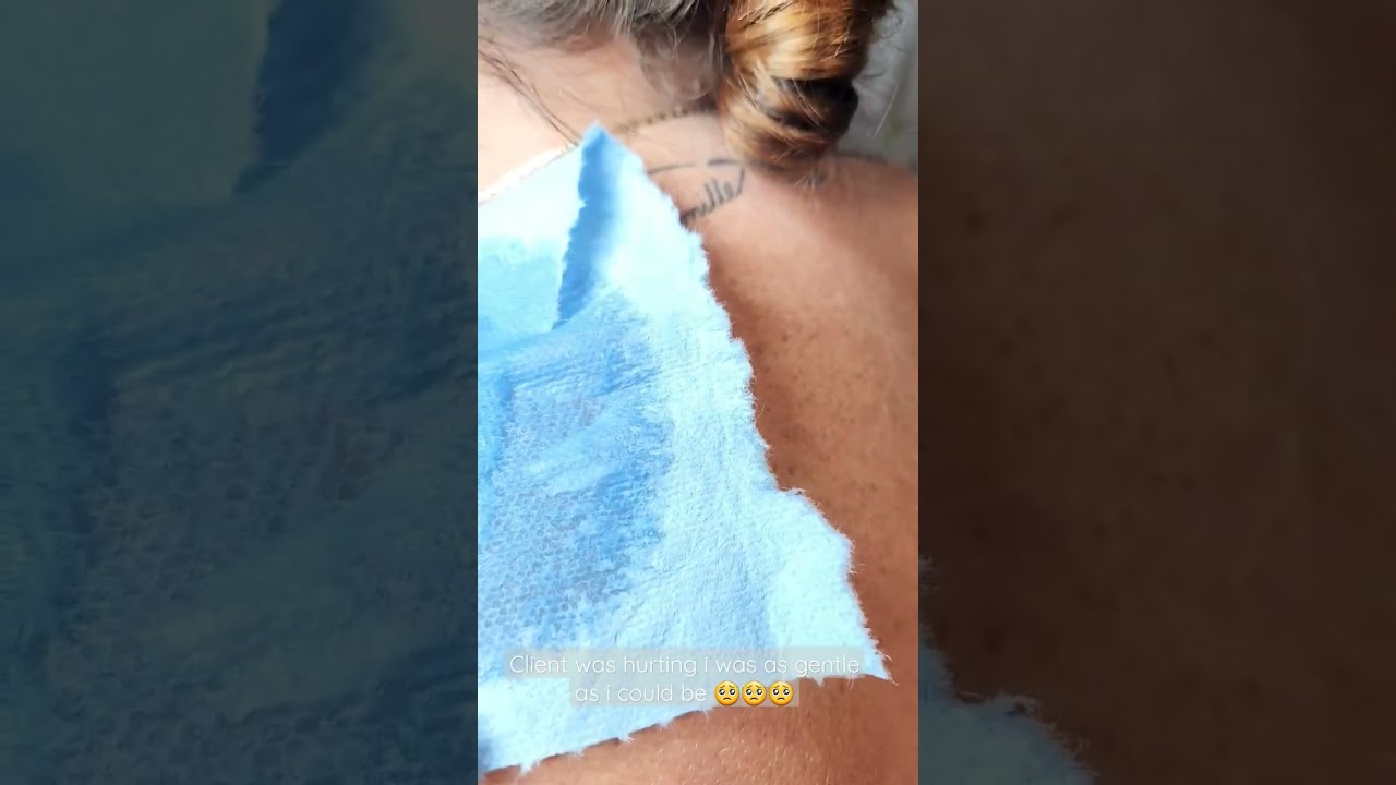 Realistic butterfly tattoo on shoulder