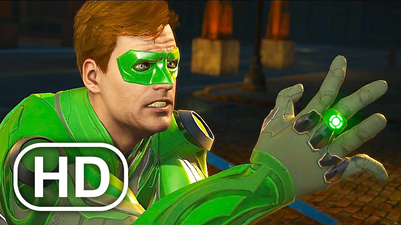 JUSTICE LEAGUE Superman Breaks Green Lantern's Hand Scene 4K ULTRA HD - Injustice 2 Cinematic