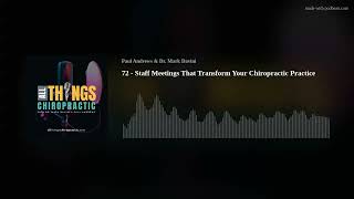72 - Staff Meetings That Transform Your Chiropractic Practice