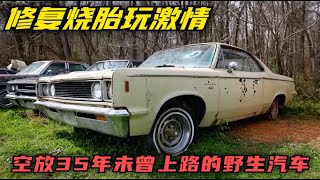 空放35年时间未曾上路的野生汽车”AMC Rambler Rebel SST修复烧胎玩激情