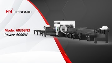 Hongniu laser Semi Automatic Side Hanging Three Chuck Laser Pipe Cutting Machine