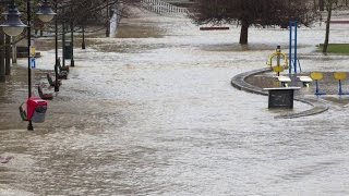 Flood River Ebro Spain Mar 2015