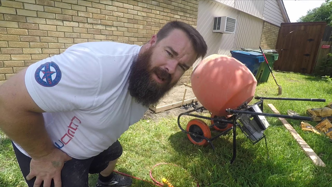 Pouring A Small Concrete Pad For My Trash Cans Youtube