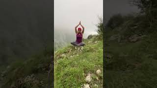 Yoga On Himalayas | Namaskar Sitting Pose By Mamta Goyal Yogini