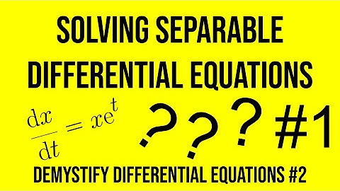 Solving Separable Differential Equations | Q1