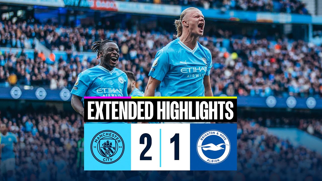 EXTENDED HIGHLIGHTS | Man City 2-1 Brighton | Haaland and Alvarez with the goals