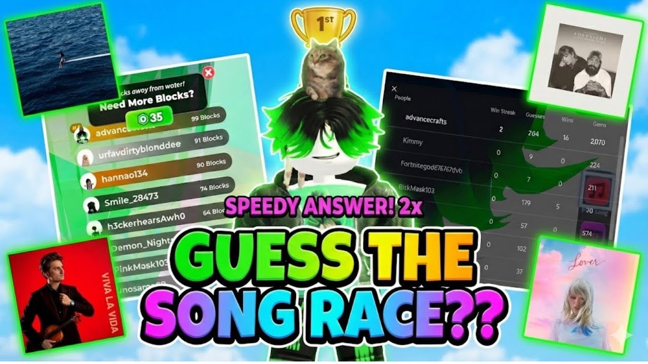 Roblox Guess The Song Music Race First Place YouTube 
