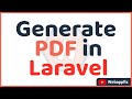 How to Generate PDF in Laravel | Laravel PDF | PDF generate | Dom pdf laravel | Laravel dompdf