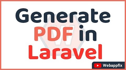 How to Generate PDF in Laravel | Laravel PDF | PDF generate | Dom pdf laravel | Laravel dompdf