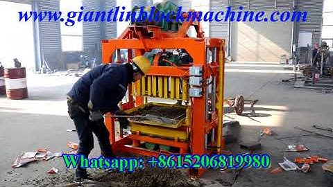 QT40-2 manual concrete cement block making machine for 6 inch solid block in Tanzania