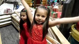 Lil Vivi and Princess T take pictures with Santa Claus!!!
