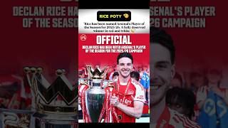 Rice POTY Award 😎 #Rice #Arsenal #PlayerOfTheSeason #COYG #Gunners #Football #worldcup2026 #England