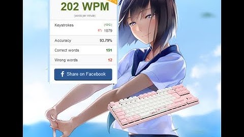 202 wpm 10fastfingers colemak with handcam