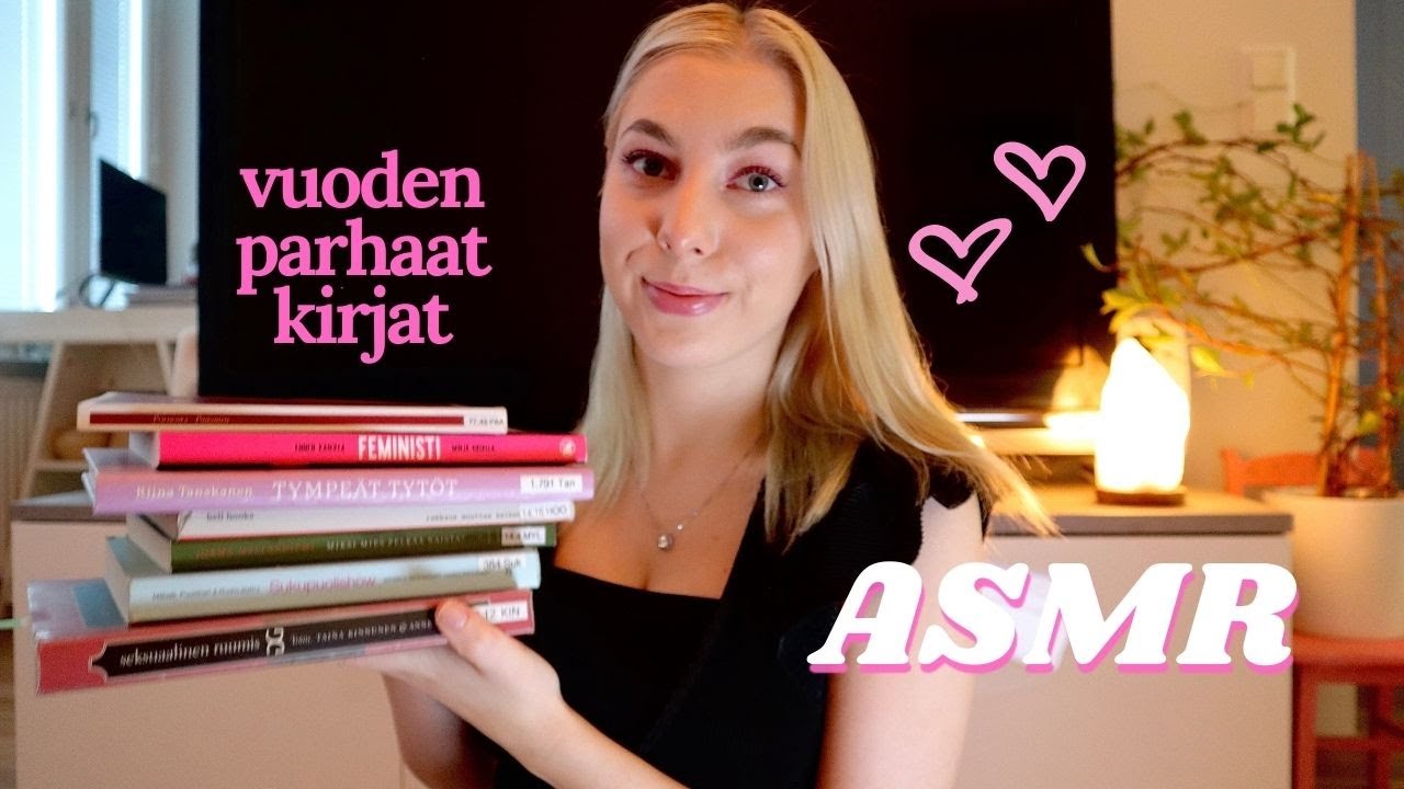 ASMR SUOMI – Vuoden parhaat kirjavinkit 🤍 Lukusuositukset kuiskaten 🤍