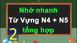 Nhớ Nhanh Từ Vựng N4 - N5 tổng hợp 2