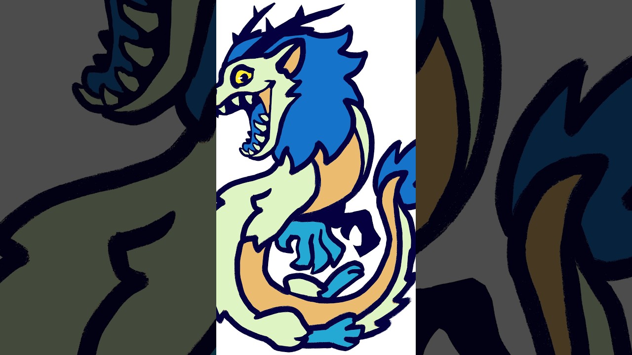 Watch Me Draw Cryptids Long (Chinese Dragon) | art by houvv
